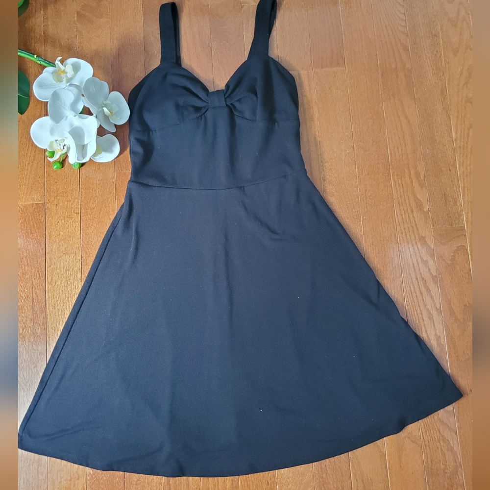 black wide strap loose dress - Picture 4 of 7